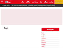 Tablet Screenshot of actualite-sportive.dhnet.be